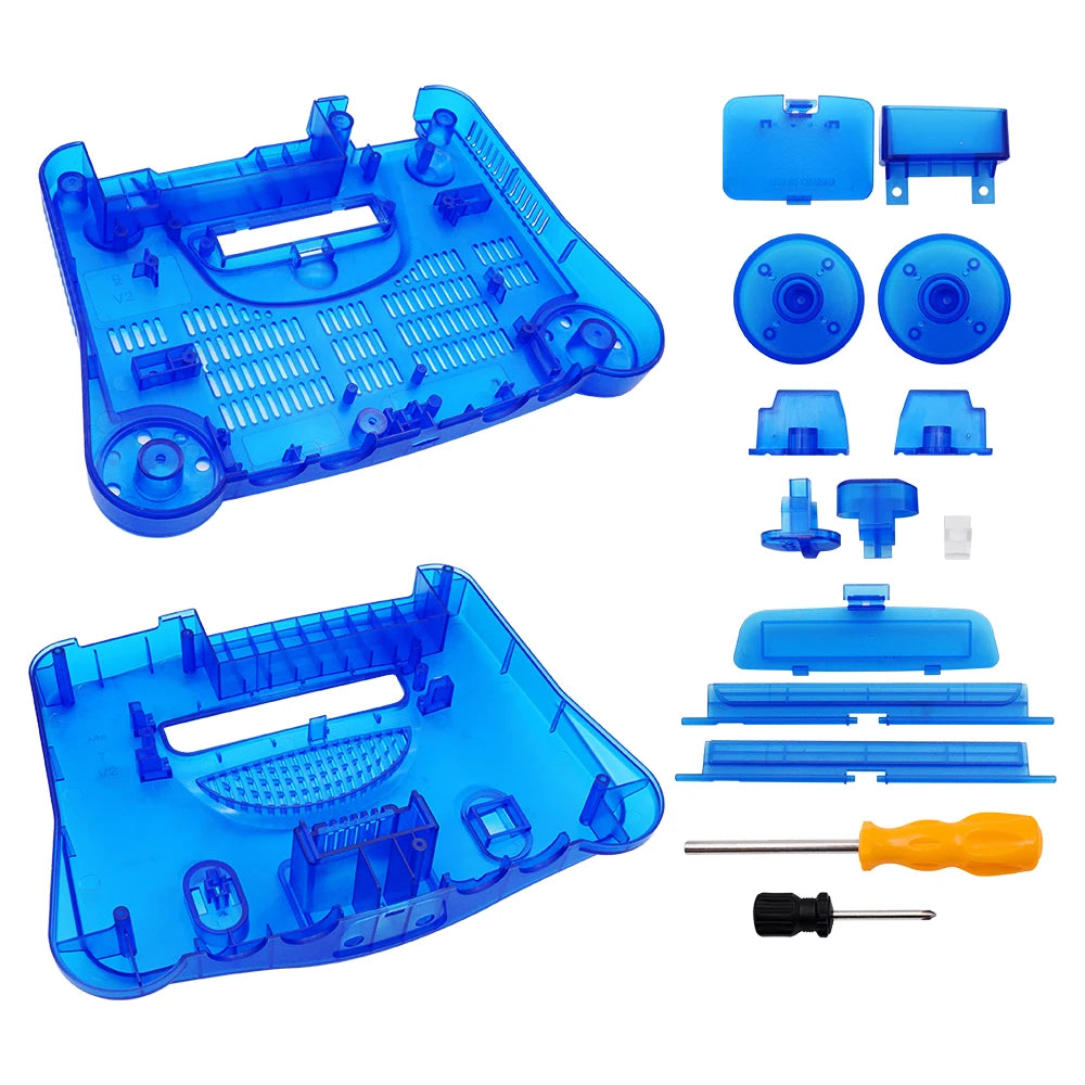 N64 Replacement Housing Shell for Nintendo 64, Transparent Case