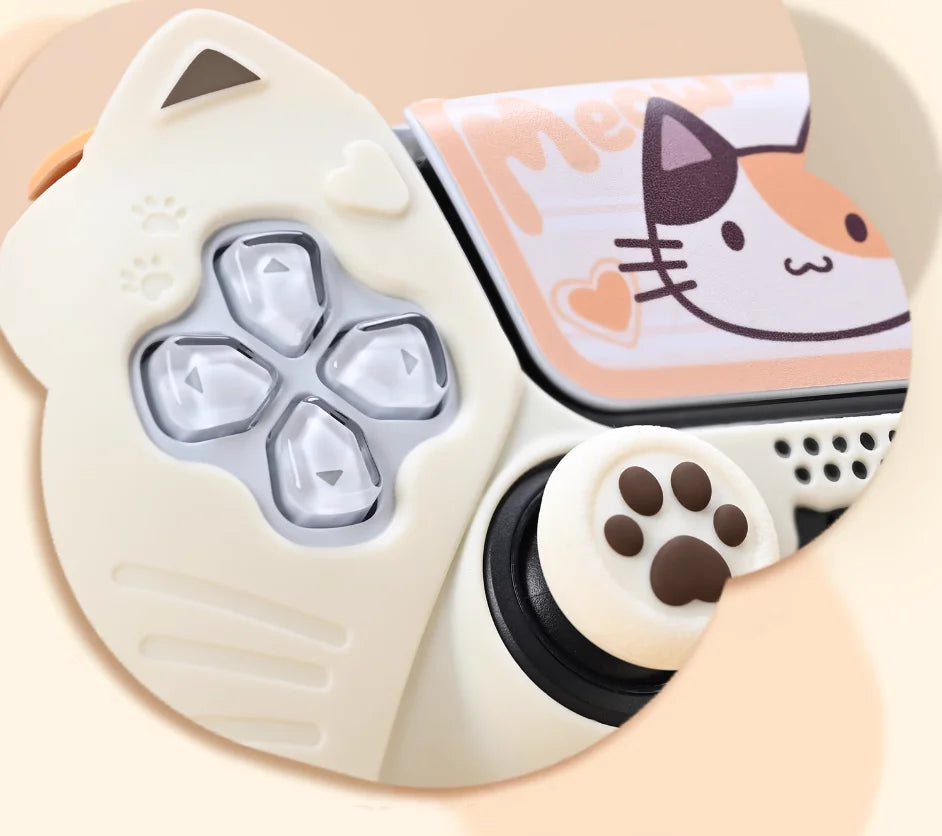 PS5 Controller Silicone Case, Cute Calico Cat Thumb Grip Caps