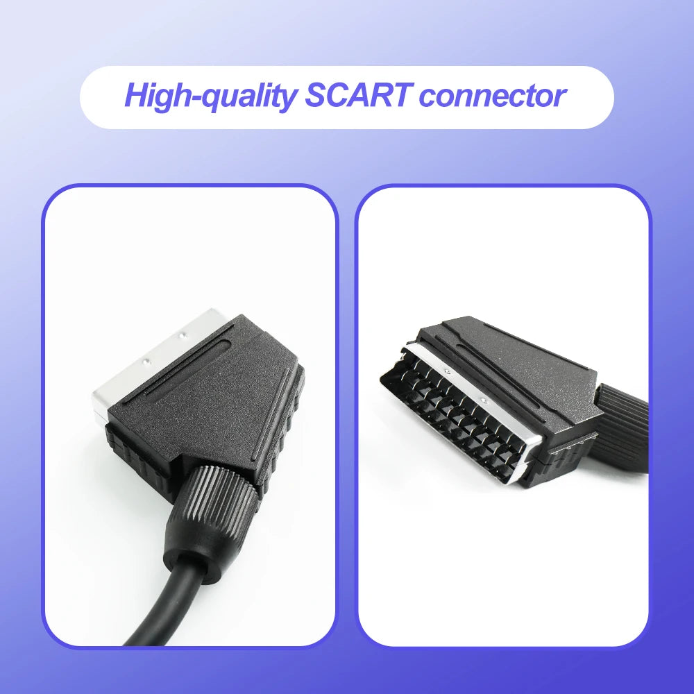 RGB SCART Cable for Saturn, 1.3m Composite Video On SYNC