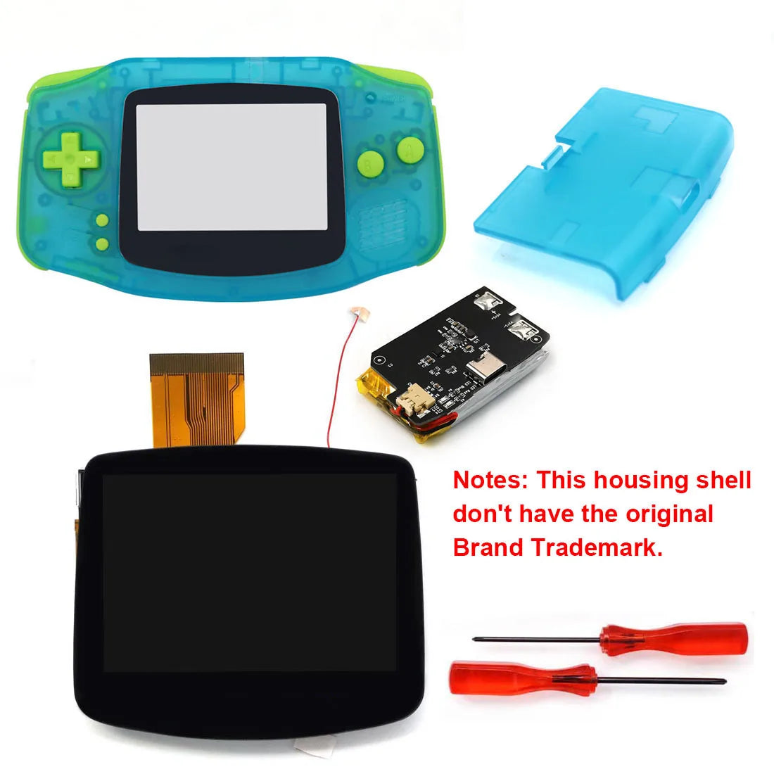 HISPEEDIDO GBA V5 720x480 IPS Drop-in Screen Kit with Shell