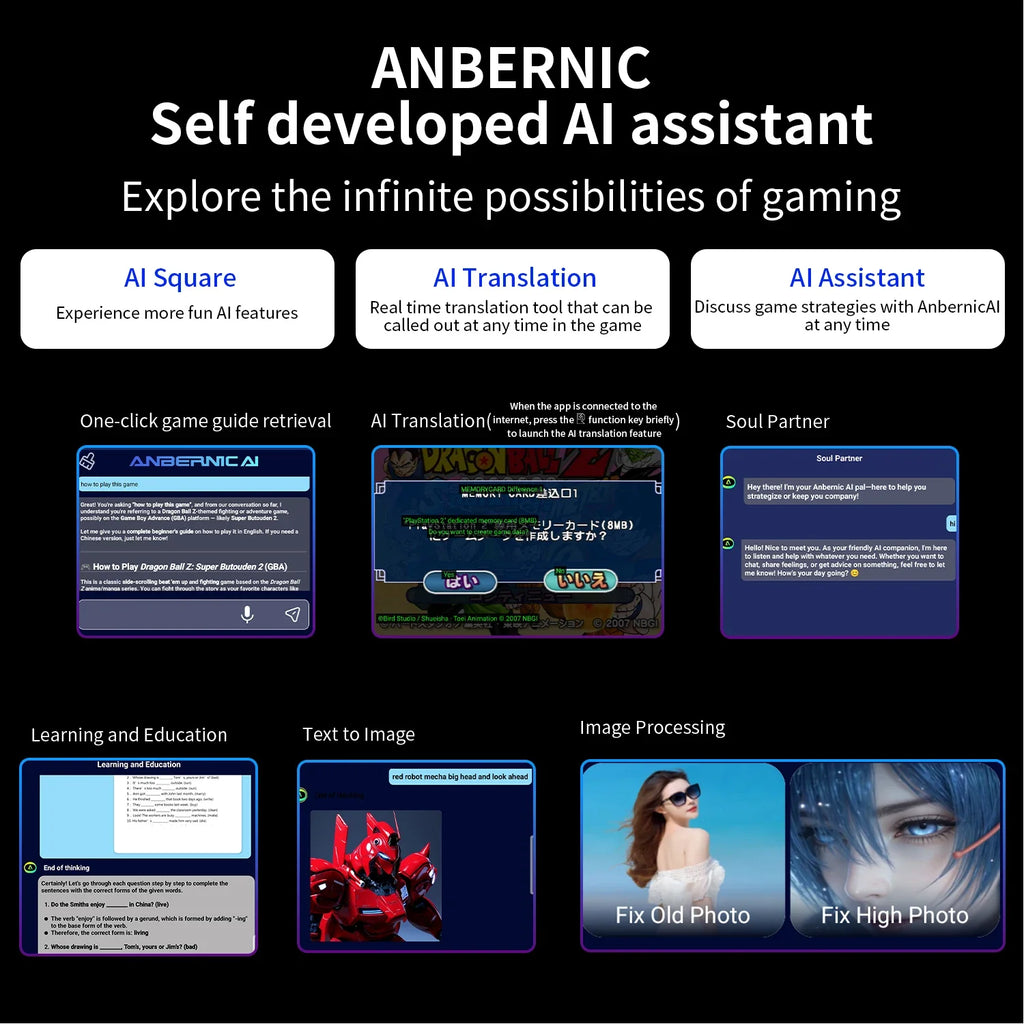 ANBERNIC RG476H Handheld Console, 4.7 Inch LTPS, Android 13, T820