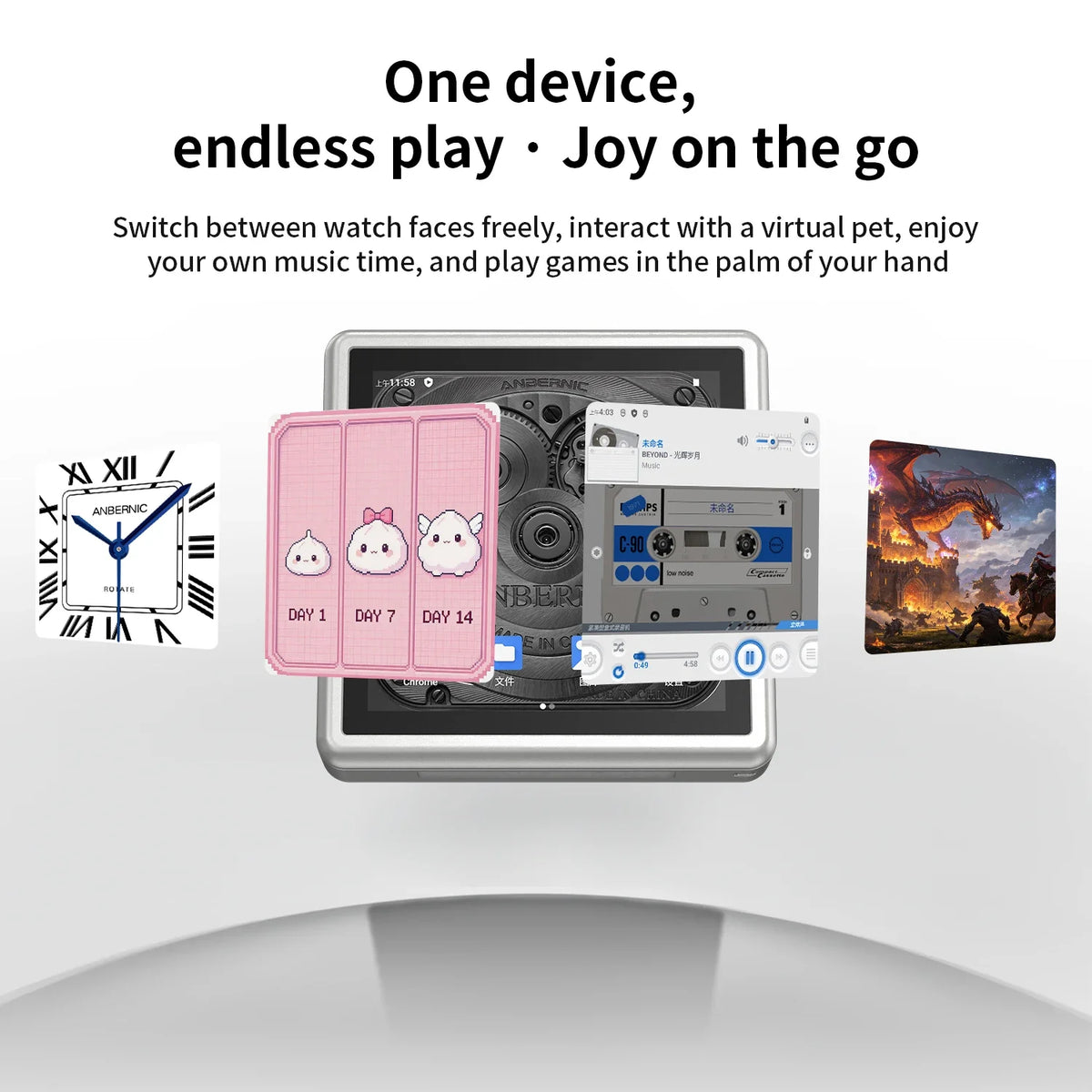 Anbernic RG Rotate Android Handheld, 3.5-inch Rotating Screen