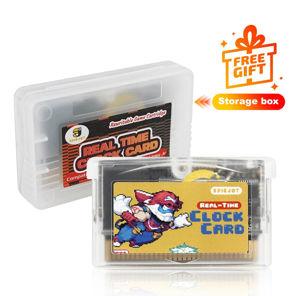 EPICJOY GBA Flash Cart, 32MB Rewritable with Solar Sensor and RTC