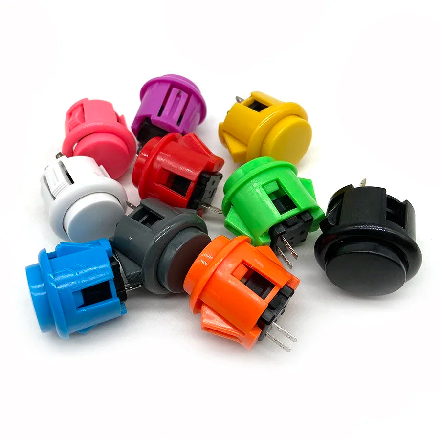 12pcs Sanwa-Style OBSF-24/OBSF-30 Arcade Push Buttons