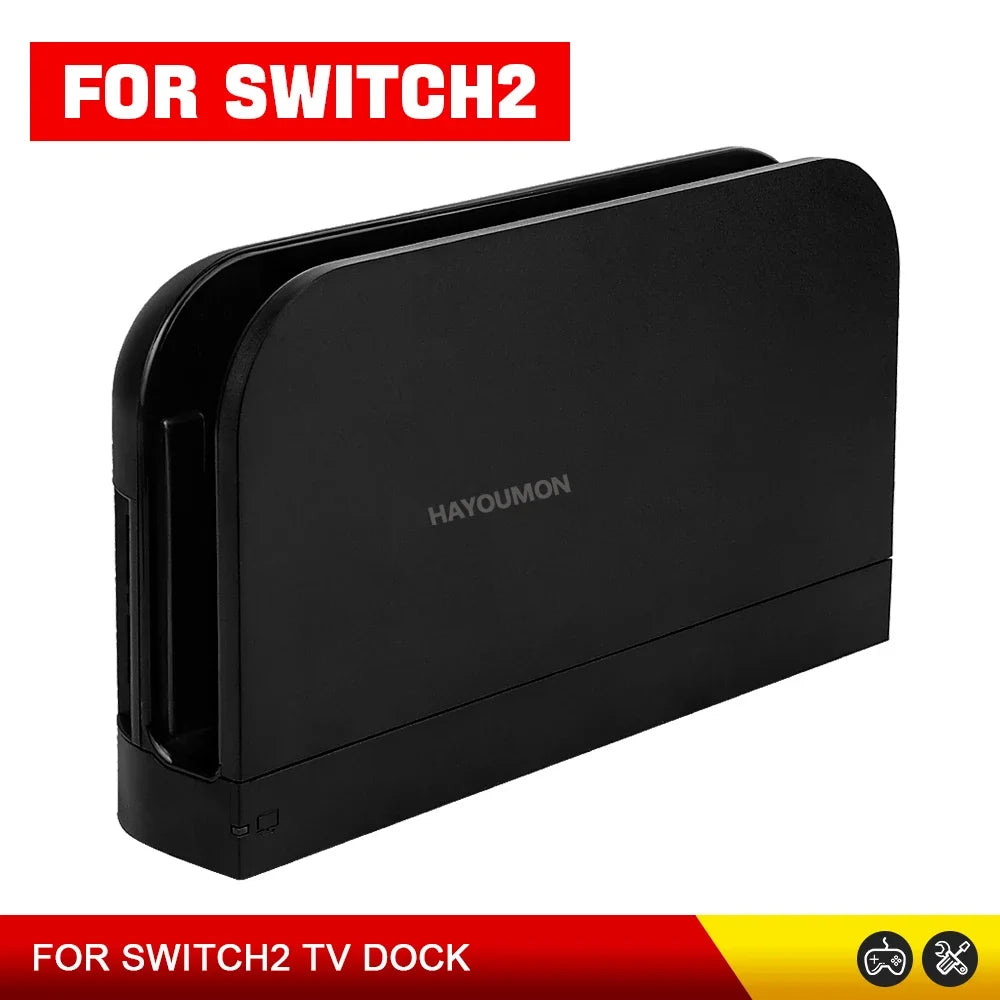 New Black TV Dock Charger Station Stand For Switch 2 Charging Dock HDMI-Compatible TV DOCK Charging Base For Switch 2