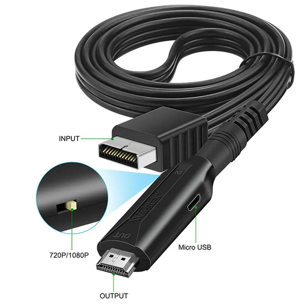 N64 To HDMI For GameCube SNES N64 To HDMI Converter Cable For N64 GameCube Plug and Play for PS2 to HDMI Converter Adapter