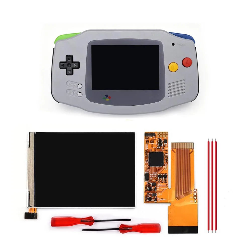 3.2 inch V2 IPS LCD Screen Backlight Backlit 10 Levels Brightnesss MOD For GameBoy Advance GBA Console