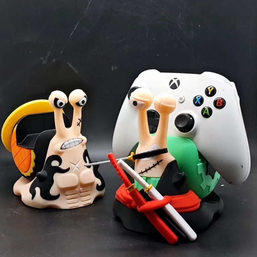 Luffy Zoro Gamepad Holder for PS4/PS5/Xbox/Switch, Den Den Mushi