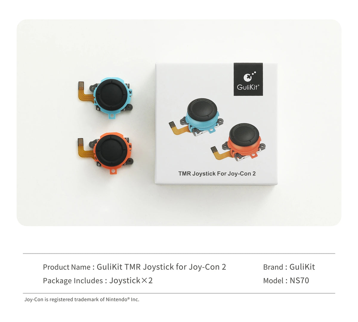 GuliKit TMR Joystick for Switch 2 2025 No Drifting Stick for Joy-Con 2 NS2 Game Console Repair Replacement & Upgrade