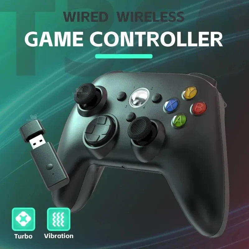 Wireless & Wired Controller for Xbox 360 & PC, Gamepad Joystick