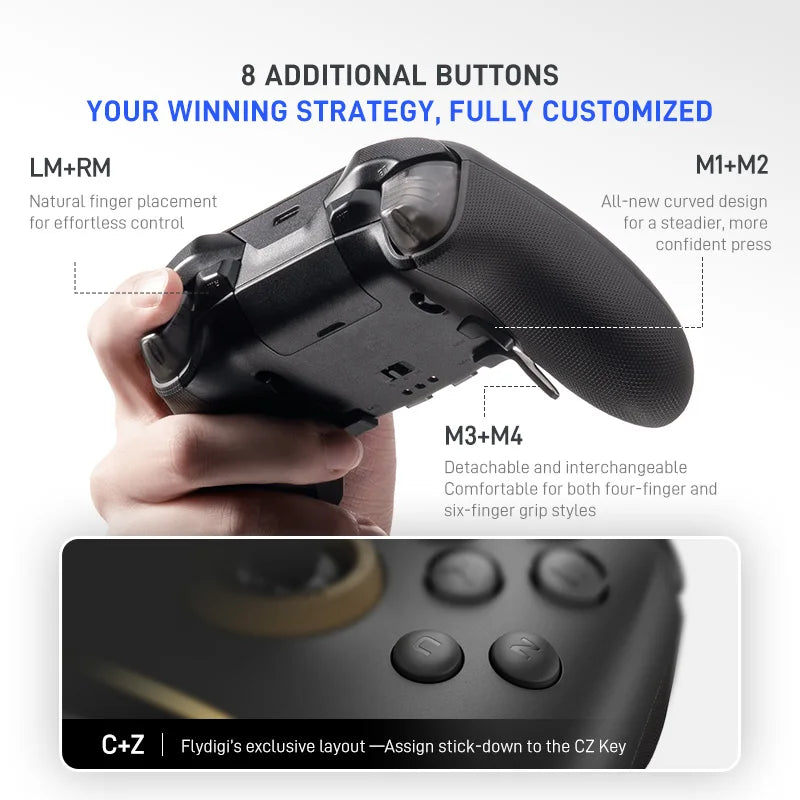 Flydigi Vader 5 Pro V2 Wireless Hall Effect Controller for PC