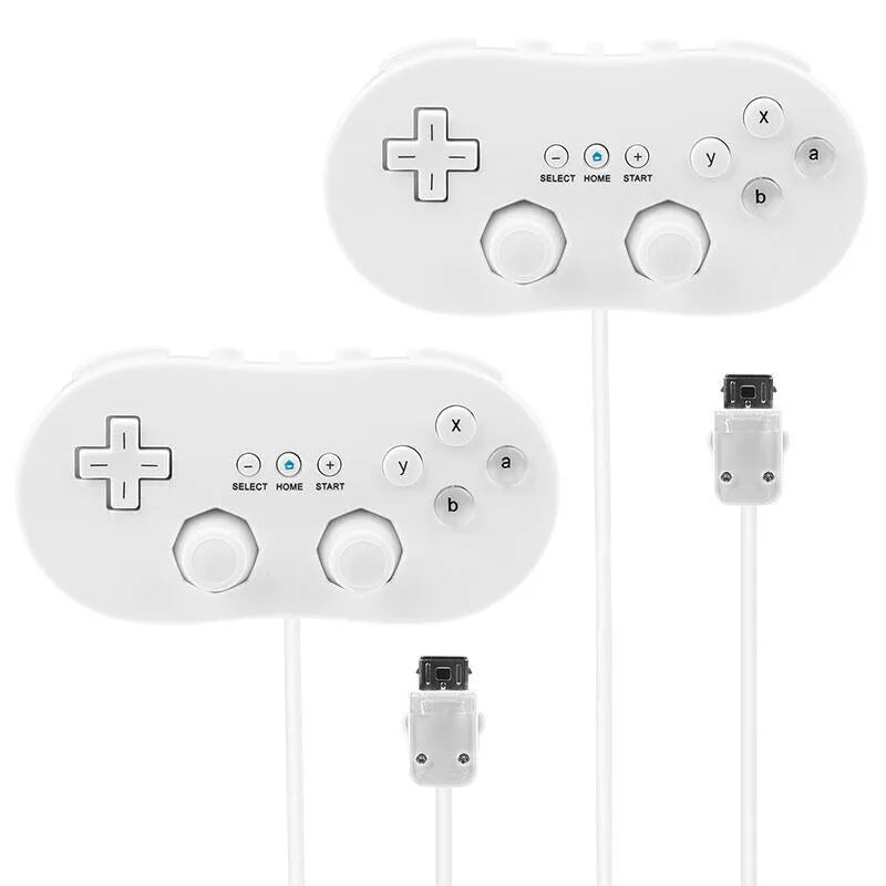 Classic Wired Controller for Wii and Wii U, White or Black