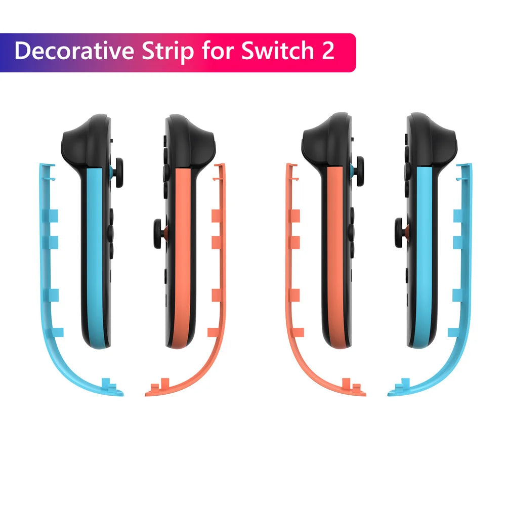 Joy-Con Shell for Nintendo Switch 2, Decorative Strip Faceplate