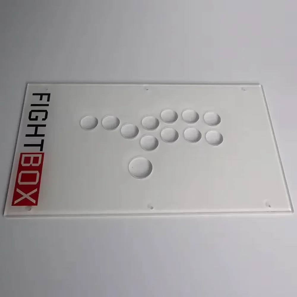 Arcade Controller DIY Panel FightBox Custom Panel F Series 35cm x 20cm Hitbox Style Transparent Glossy Frosted Panel with Screws
