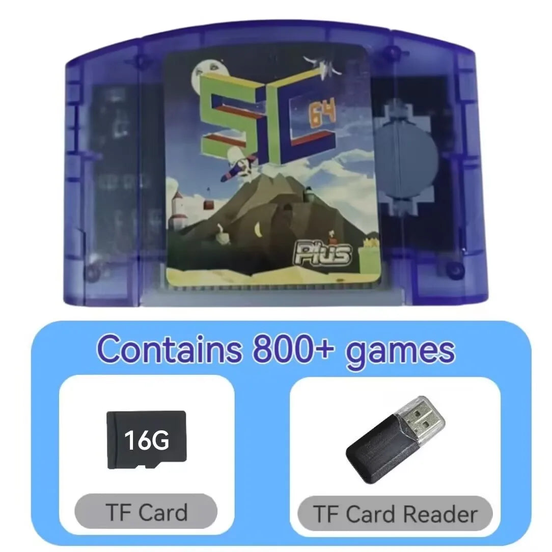 N64 flashcart SummerCart64 game cartridge N64 US/JP/EU universal SC64 Flashcart 9999 games, compatible with 16G/32G memory