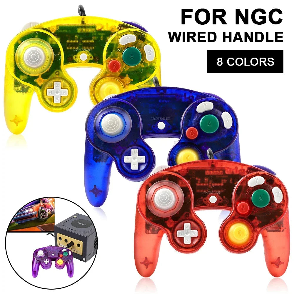 NGC-002 8 Colors Transparent Wired Controller for GameCube