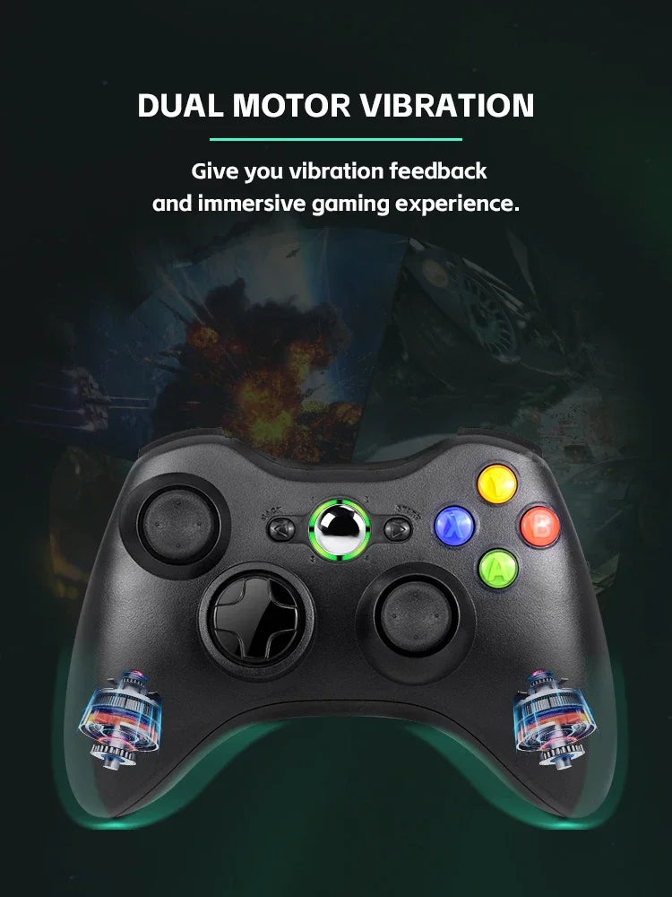DATA FROG 2.4G Wireless Gamepad Controller With 3D Rocker Joystick For Xbox 360 PS3 PC Video Game Console Gaming Accessories