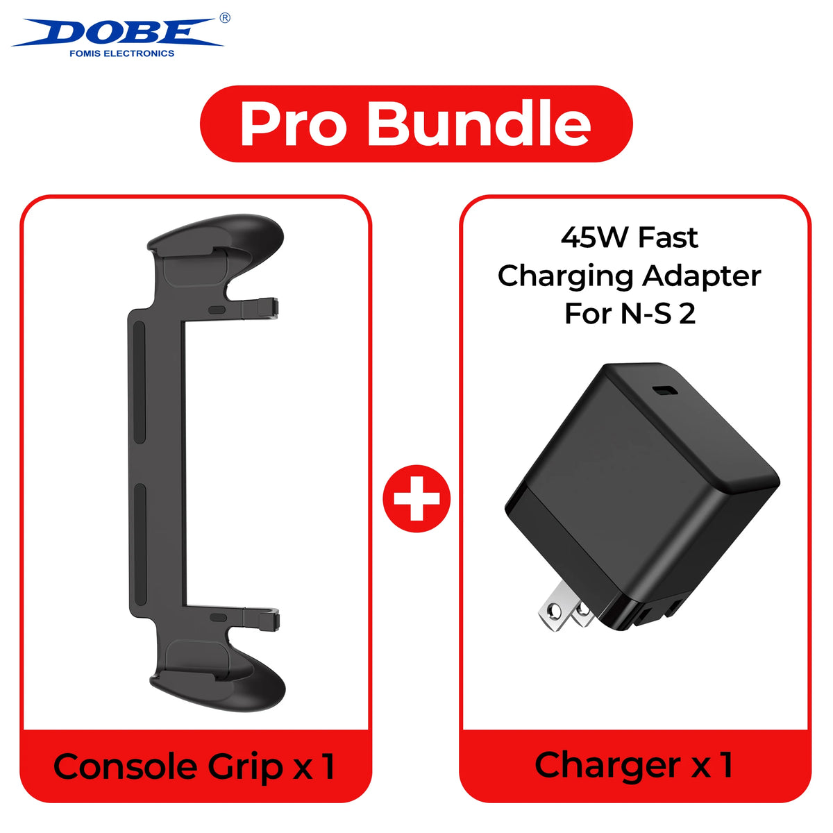 DOBE Grip for Nintendo Switch 2 with 5 Game Card Slots, Anti-Slip