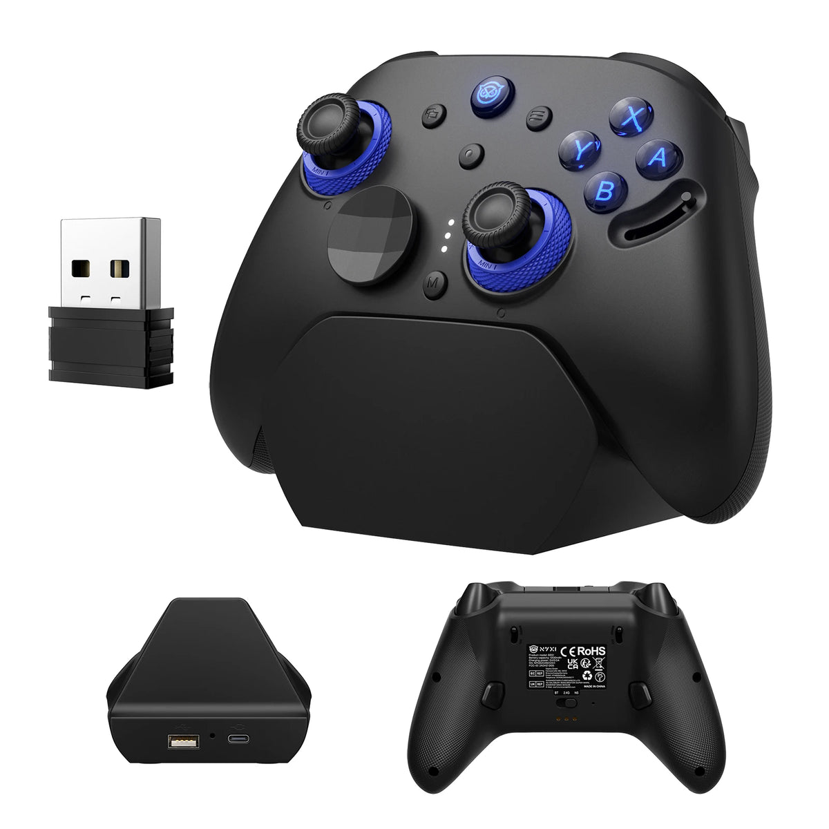 NYXI Wireless Gamepad with TMR Sticks, Hall Effect Triggers, Gyro