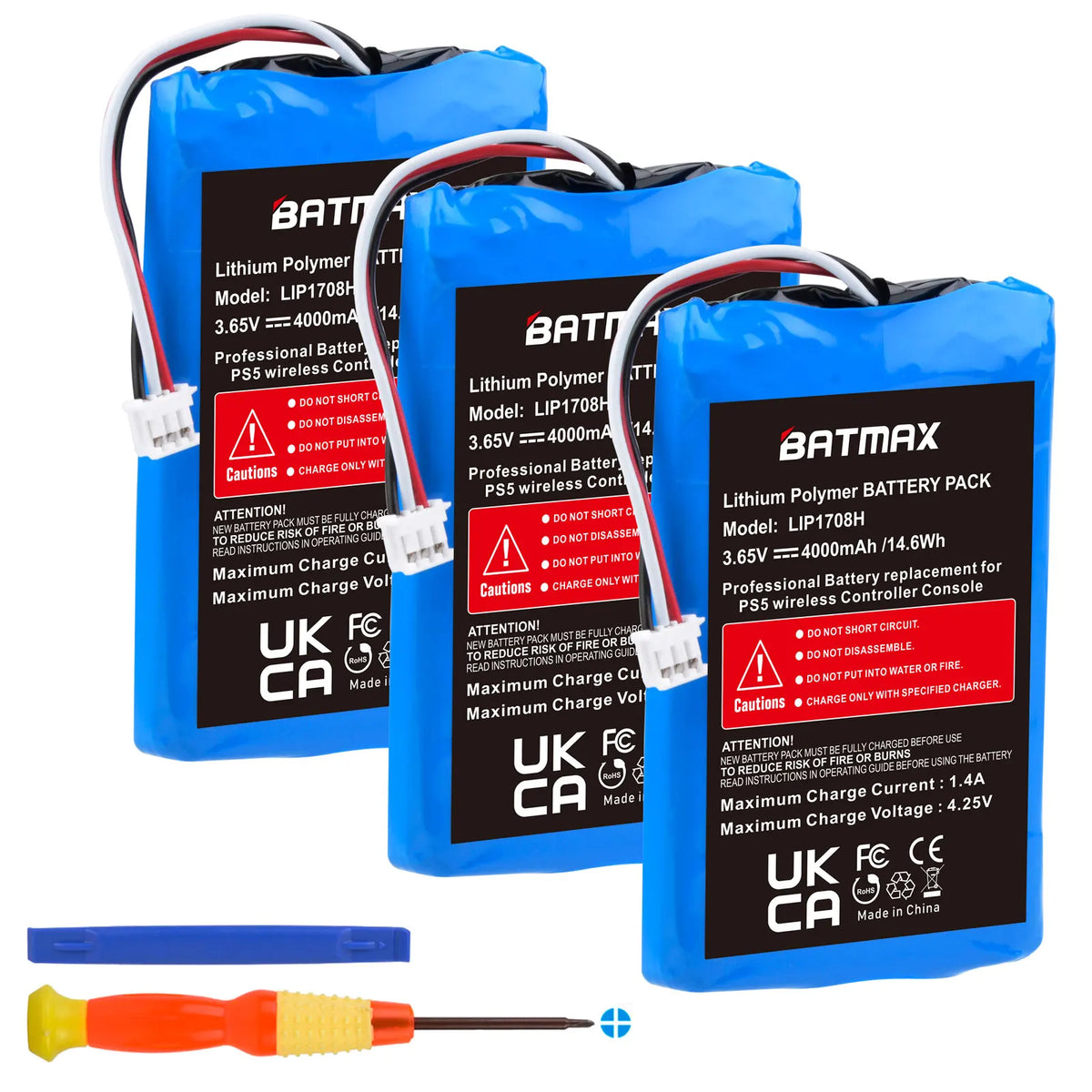 Batmax 4000mAh LIP1078 Battery for PS5 DualSense, with Tools