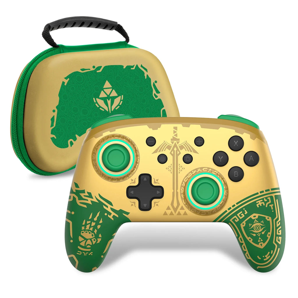 IINE Golden-Green Wireless NFC Pro Controller for Nintendo Switch