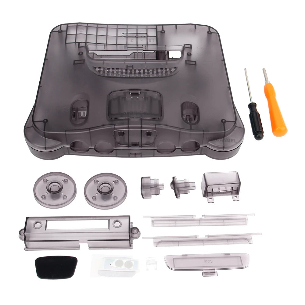 N64 Replacement Housing Shell for Nintendo 64, Transparent Case