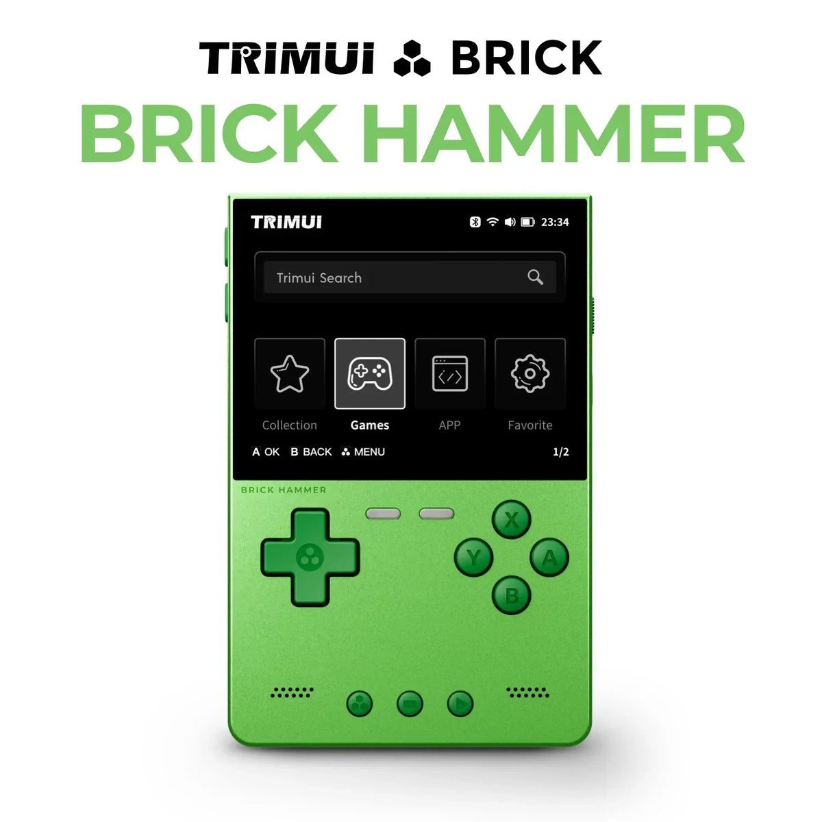 Trimui Brick Hammer 3.2 Inch IPS Retro Handheld, Metal Body