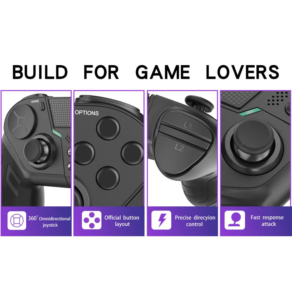 AyeBeau NS53R Bluetooth Controller for PS4, PS3, PC, Android