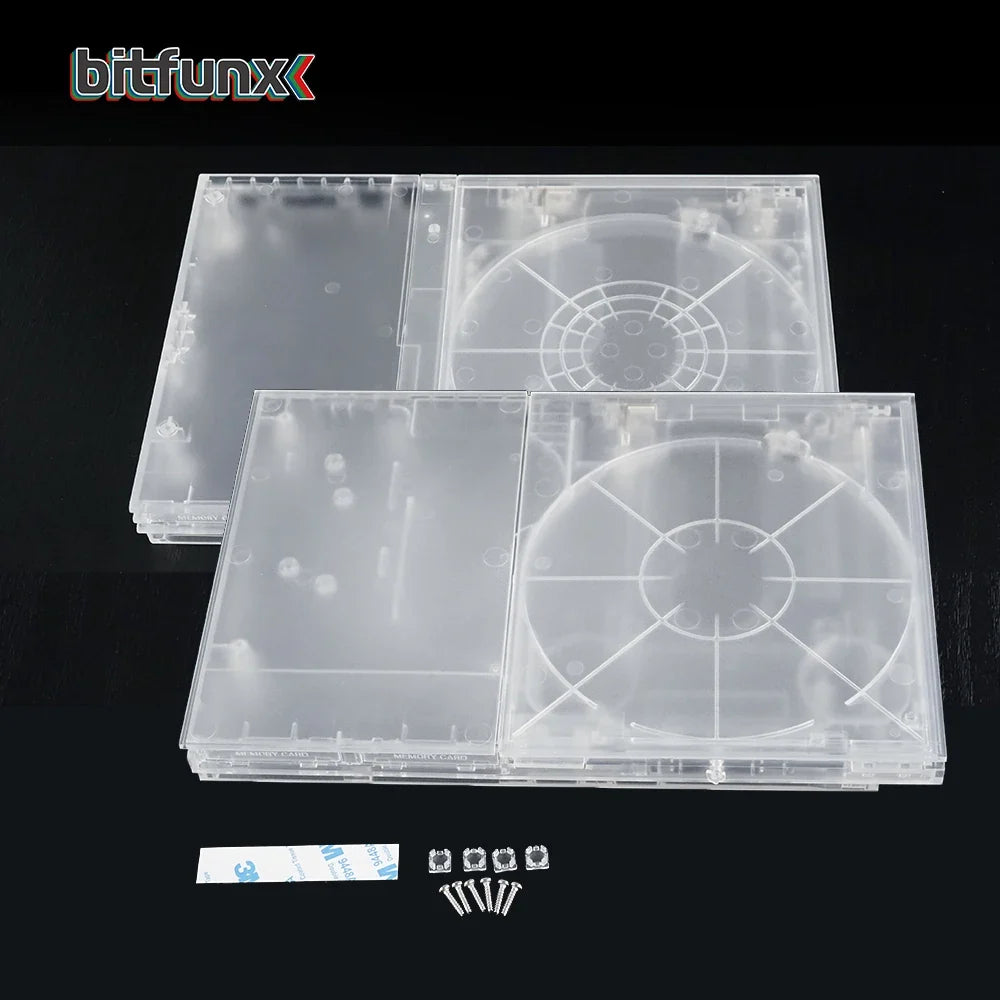 Bitfunx PS2 Slim Transparent Replacement Shell Case 7W 9W