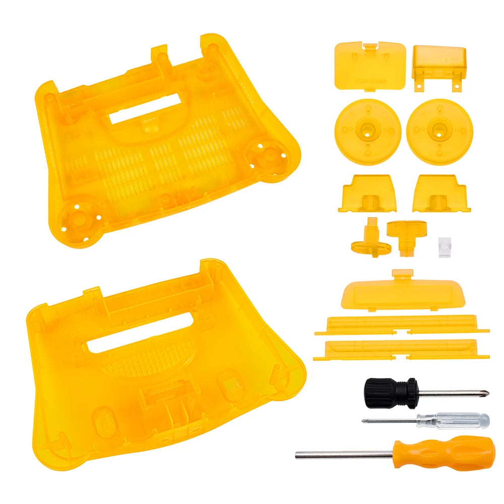 Plastic Shell for N64 Console, Translucent Case for Nintendo 64 Housing, Transparent Game Box Shell