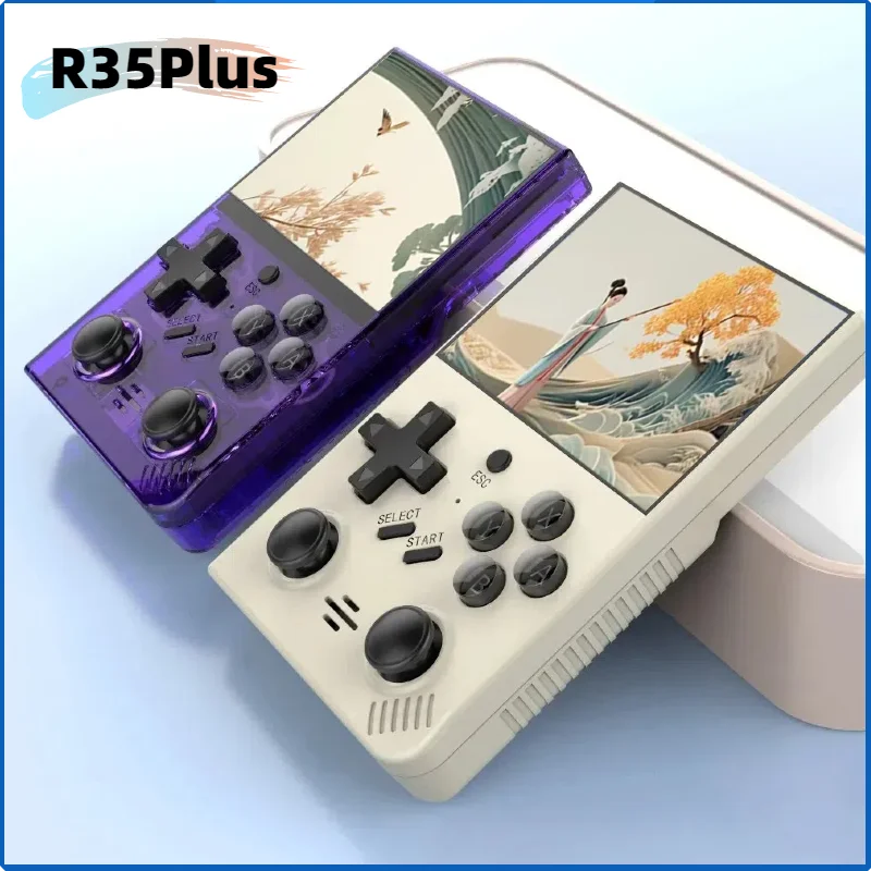 R35Plus Retro Handheld Game Console 3.5 Inch IPS Linux 64GB