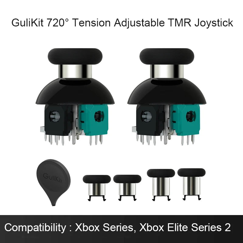 GuliKit 720° Adjustable Tension TMR Joystick Replacement Kit for PS5 PS4 Xbox Series Switch Pro Controller Anti-drift Stick