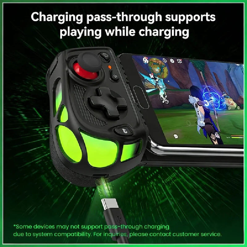 Ab50 Gaming Controller Type-C Plug Play Rgb Compatible With Android Ios Turbo Auto Fire Macro Combo For Mobile Shooting Games