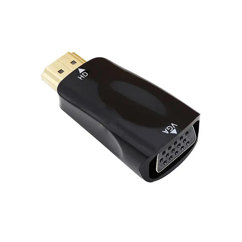 1-5pcs HDMI-compatible to VGA Cable Converter Male To Famale Converter Adapter 3.5mm Jack Audio HD 1080P For PC Laptop Tablet
