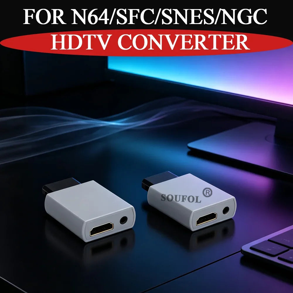 1080p HDMI Adapter for N64, GameCube, SNES with 3.5mm Audio