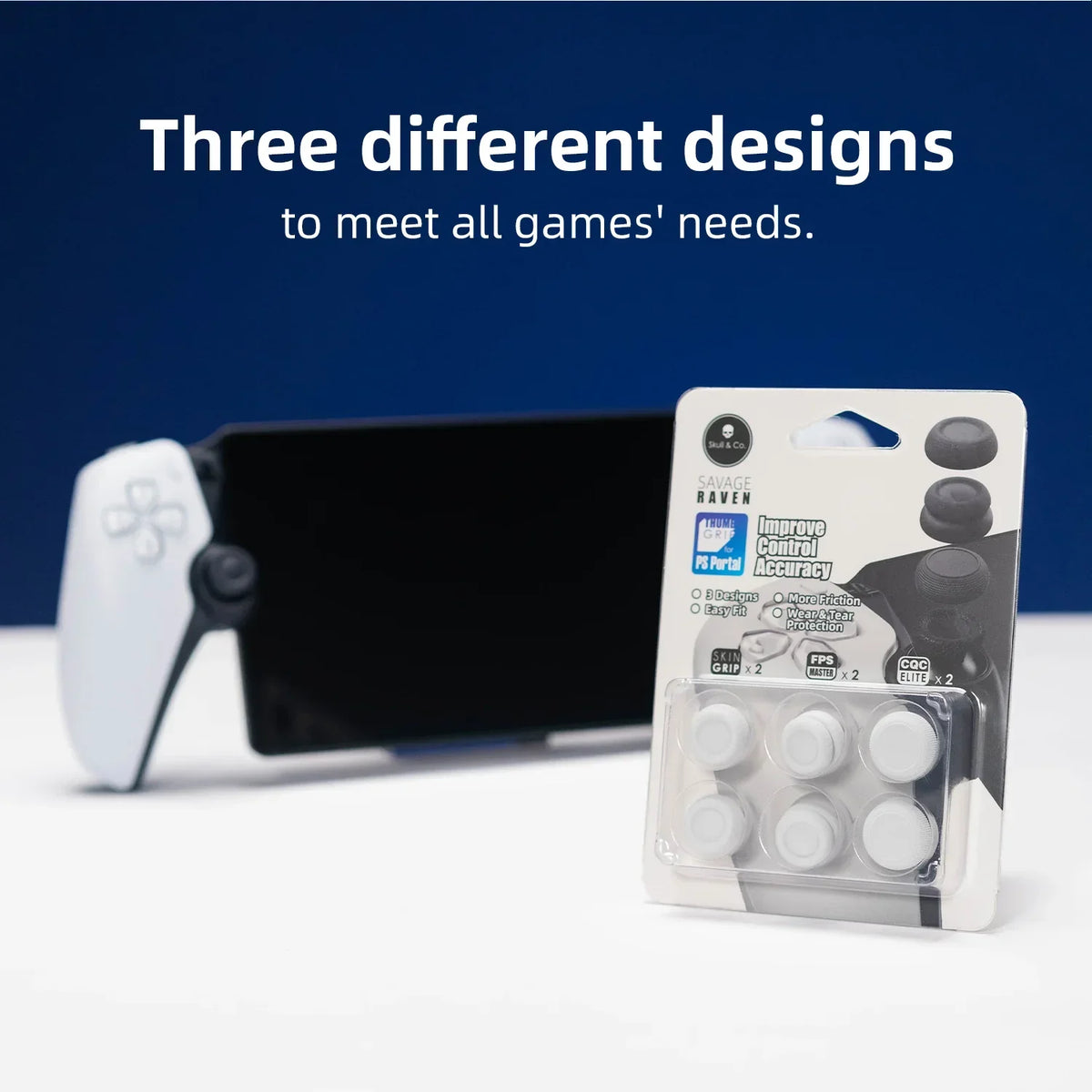 Skull & Co. Thumb Grip Set FPS CQC Joystick Cap Thumbstick Cover for PlayStation Portal PS Portal 6PCS/PACK