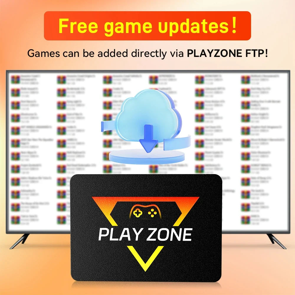 PlayZone 1T Retro Game SSD For PS5/PS4/PS3/PS2/Xbox/Switch/WII Portable Game Hard Drive Built-in 16000+ Games For Win PC/Laptop