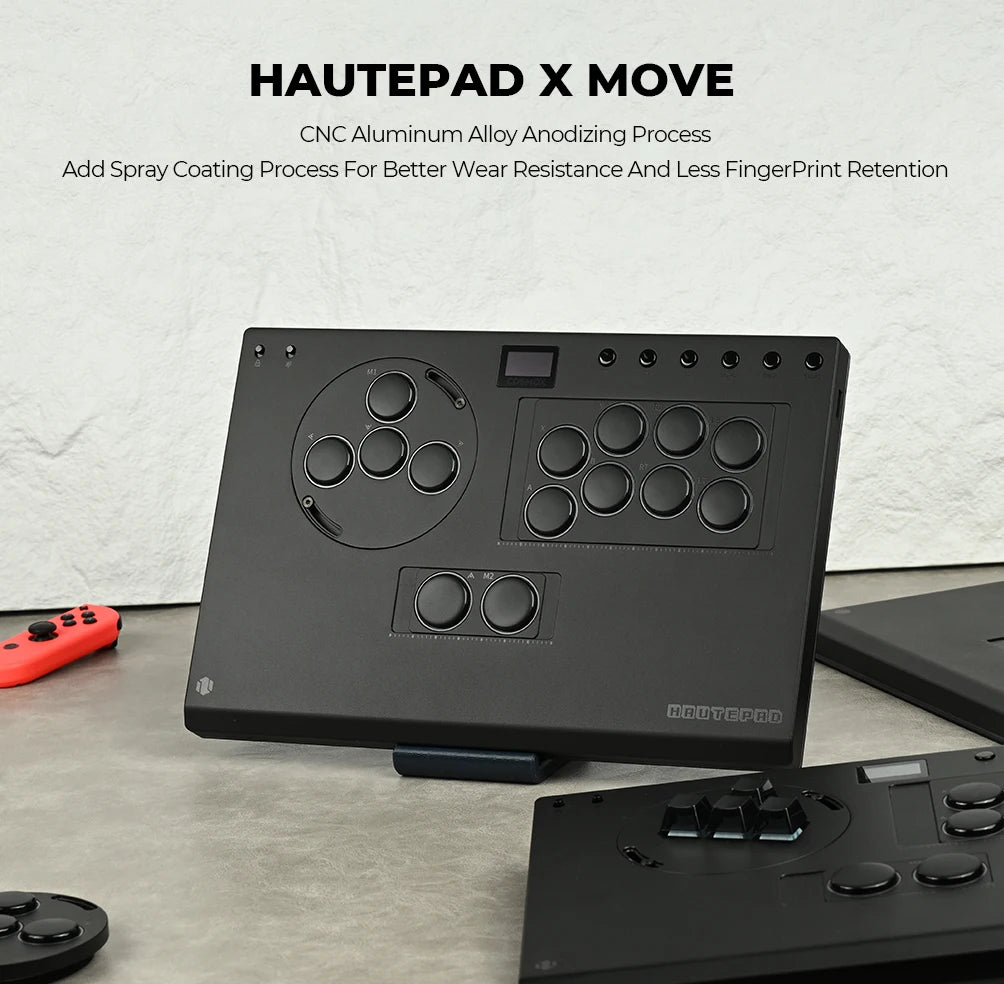 Haute42 Aluminum Alloy Joystick Hitbox Leverless Controller X-Move Stickless Arcade Controller for PC/PS4/PS5 FightStick Arcade