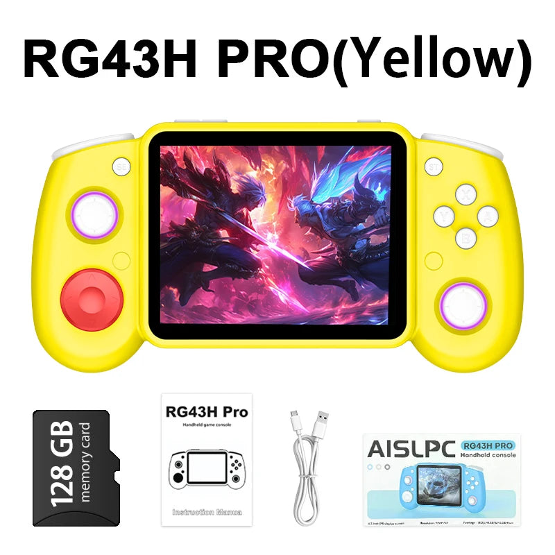AISLPC RG43H PRO Handheld Game Console 4.3 IPS Screen Dual System 22000+Games 2.4G WIFI RK3562 Chip Portable Pocket Video Player