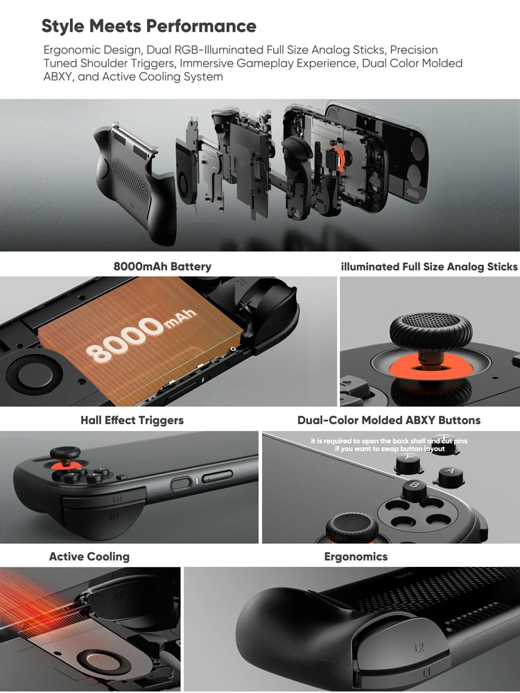 AYN Odin 3 Android Handheld 6 Inch 1080p AMOLED Gaming Console