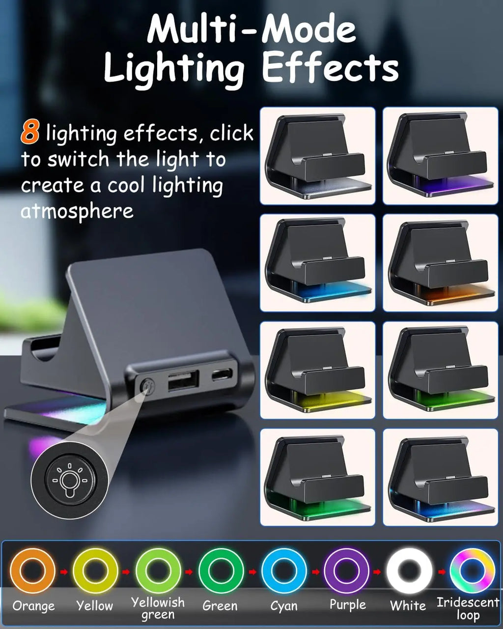 Charger Dock for Switch 2 Joycons Controller Portable Base RGB Charging Stand Station for Switch 2  Game Accessories