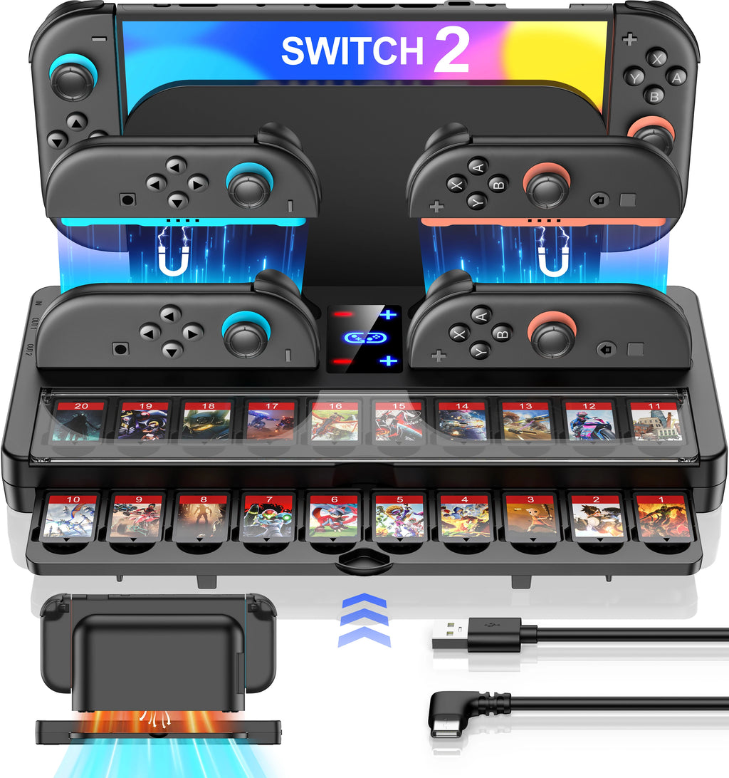 BEBONCOOL Dock for Nintendo Switch 2 with 20 Game Card Slots