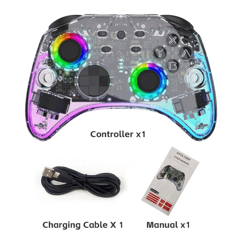 DATA FROG GG04 Transparent Wireless Controller for Switch OLED