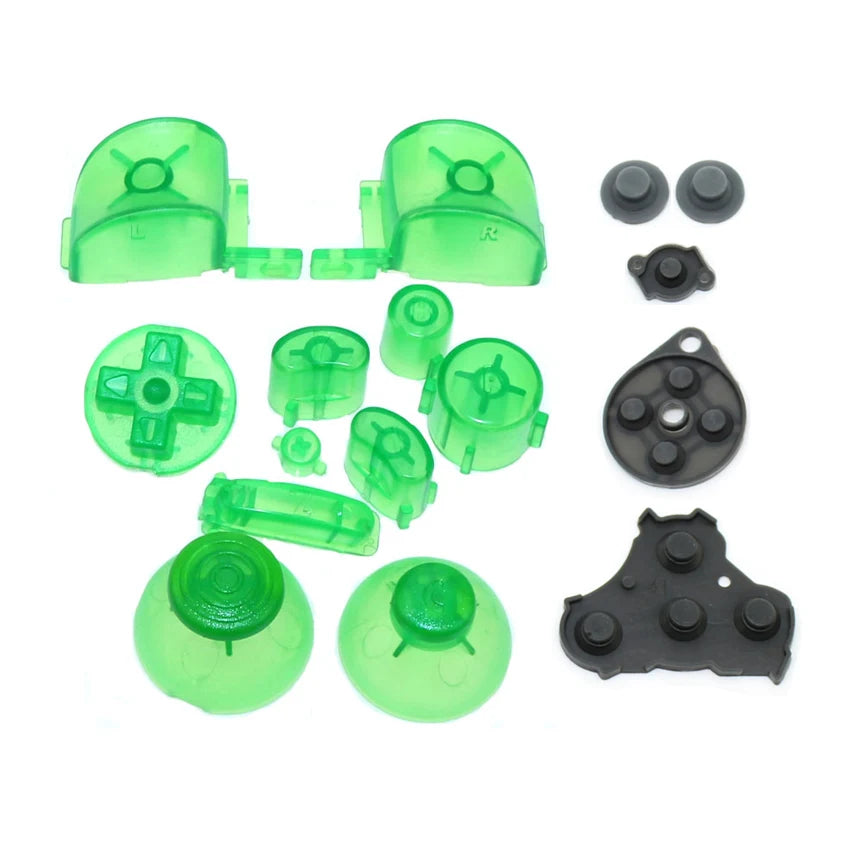 YuXi For GameCube ABXY L R Z D-Pad Button Kit Thumbstick Cap & Conductive Rubber Replacement for NGC Controller