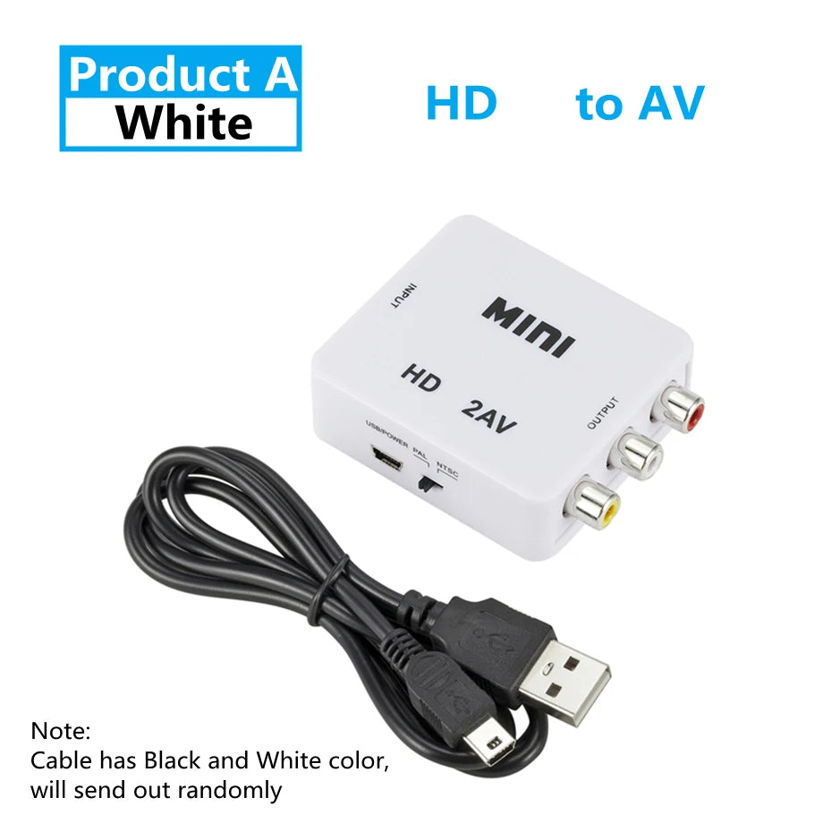 HDMI-compatible To AV or AV To HDMI-compatible RCA Adapter Converter Box 1080P RCA AV CVSB LR Video Composite AV Scaler Converter For Projector PC HDTV