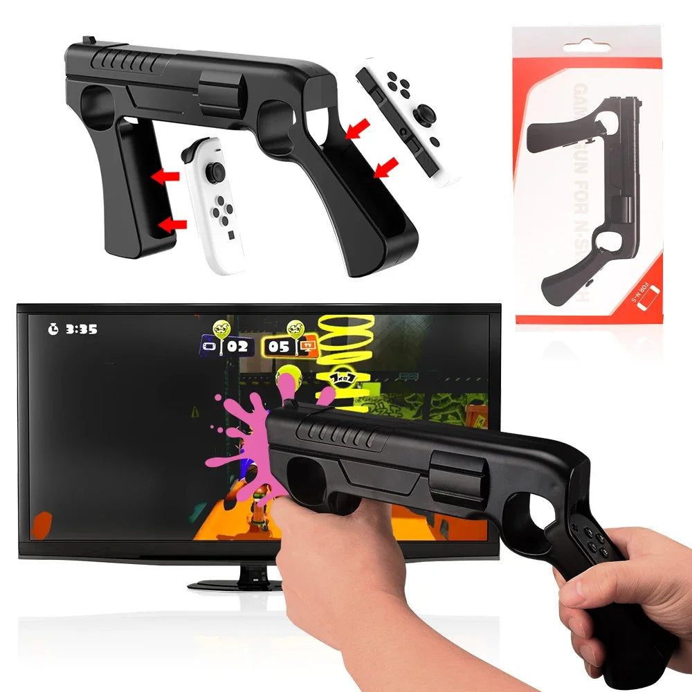 For Nintendo Switch / Switch OLED Hunting Games Grip Holder For Splatoon 3 Shooting Games Gun Controller
