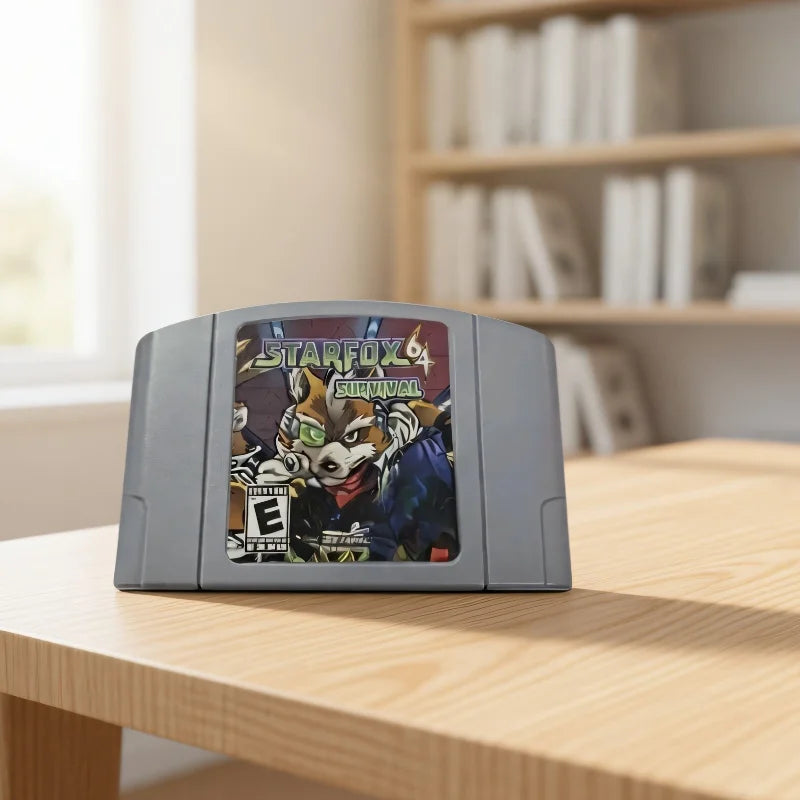 US Vintage Retro N64 Game Cartridge, Star Craft 64，STARFOX 64，Video Game Card Compatible with N64 English Game Cassette