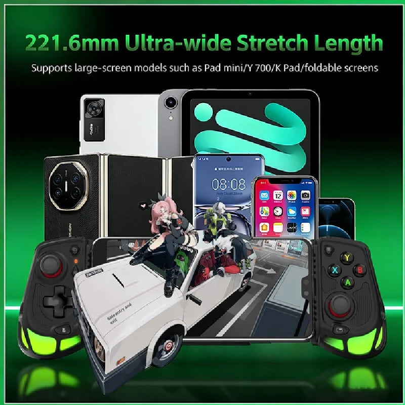 Ab50 Gaming Controller Type-C Plug Play Rgb Compatible With Android Ios Turbo Auto Fire Macro Combo For Mobile Shooting Games