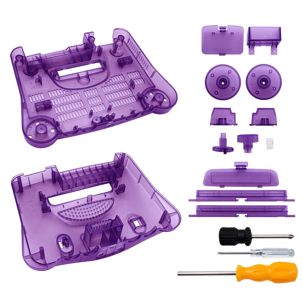 Plastic Shell for N64 Console, Translucent Case for Nintendo 64 Housing, Transparent Game Box Shell