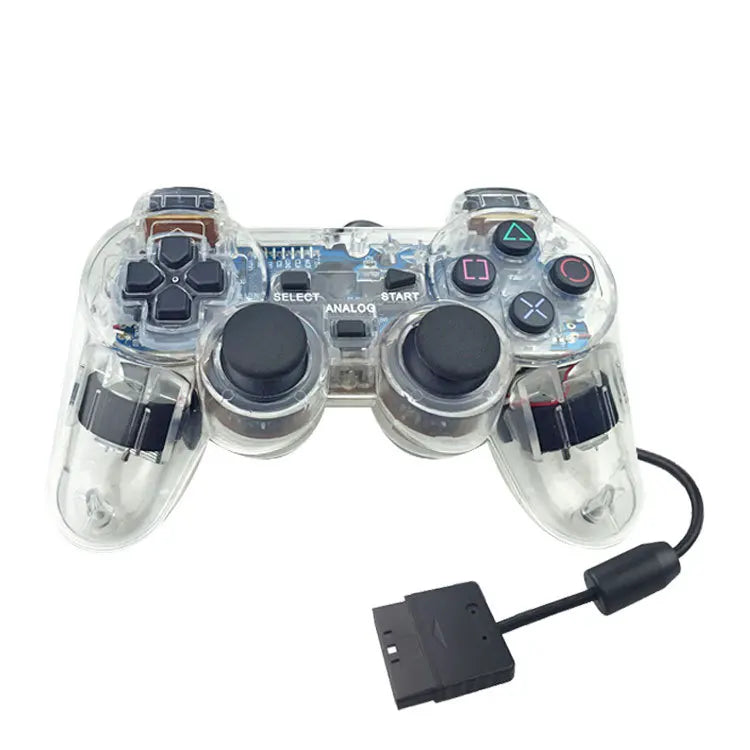 9 Colors Wired Gamepad for Sony PS2 Console, Dual Vibration